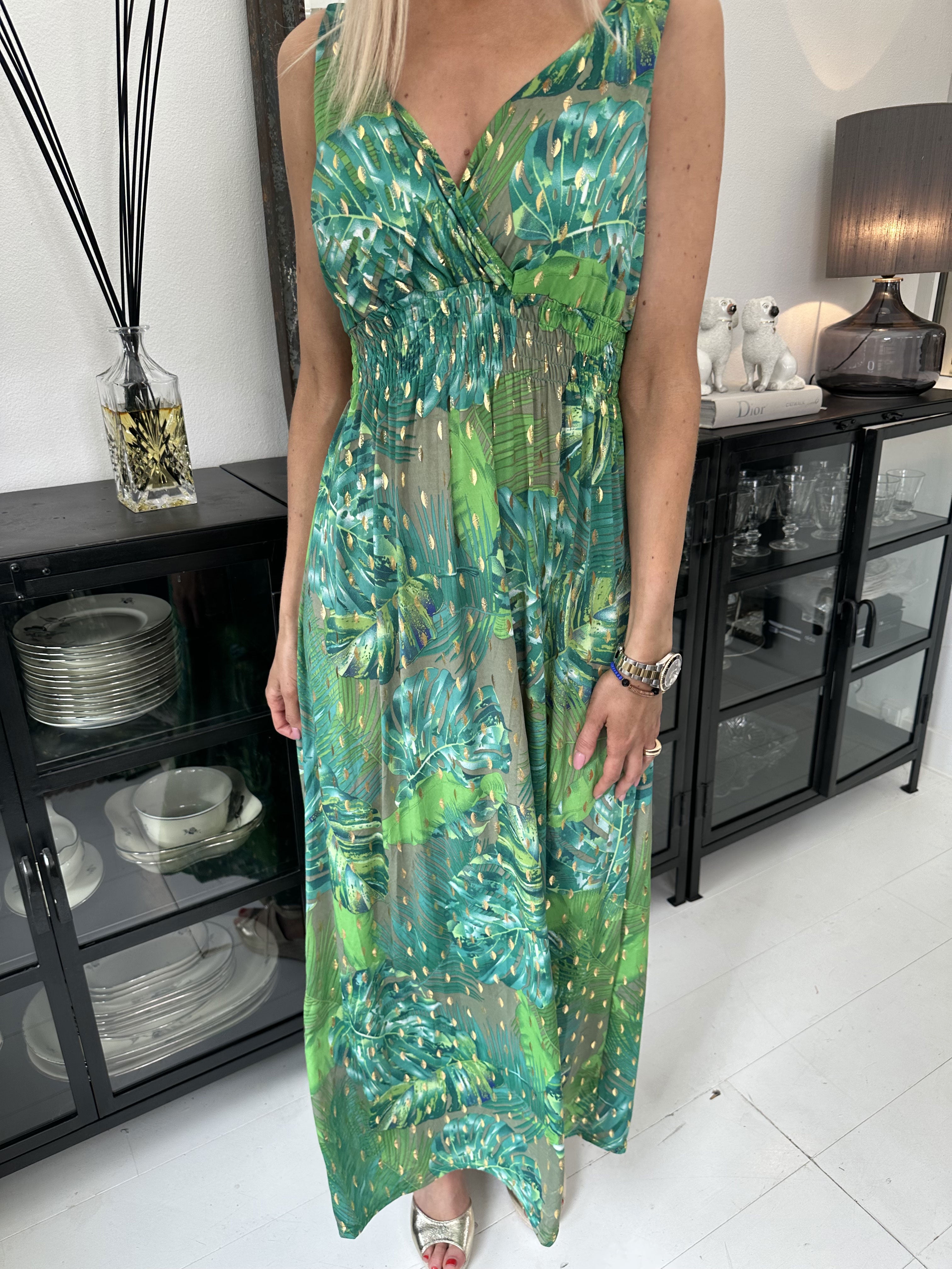 Kenza Leaf - Stropkjole i elastisk stof